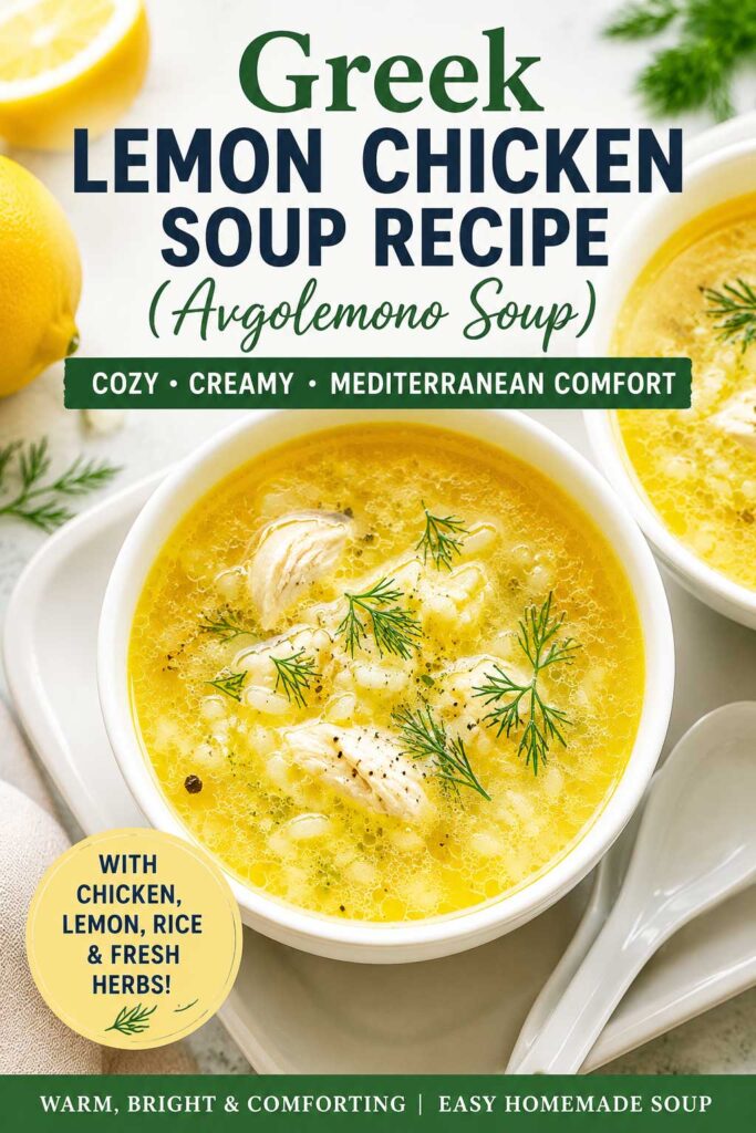 Avgolemono Soup Greek Lemon Chicken Soup