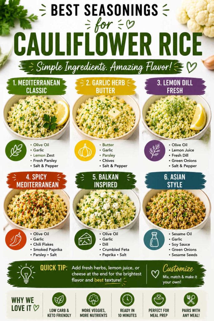 Best seasonings for cauliflower rice recipe