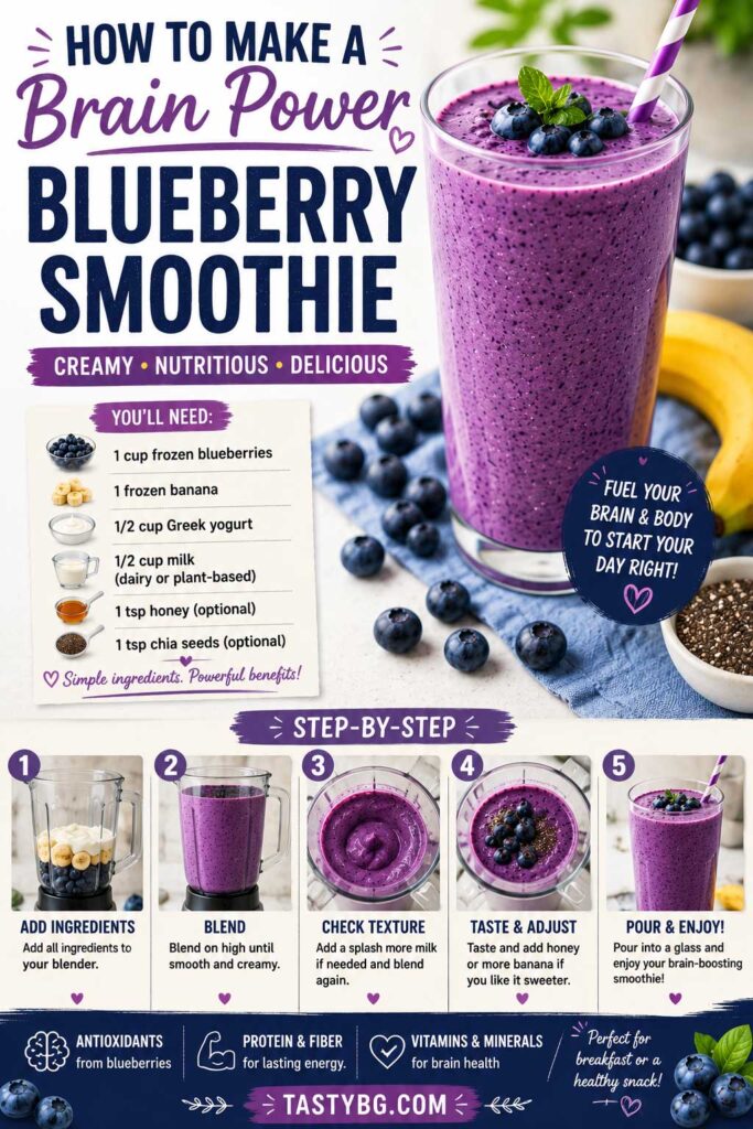 Brain-boosting blueberry smoothie recipe