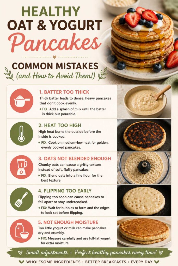 Common Mistakes to Avoid for oat yogurt pancakes recipe