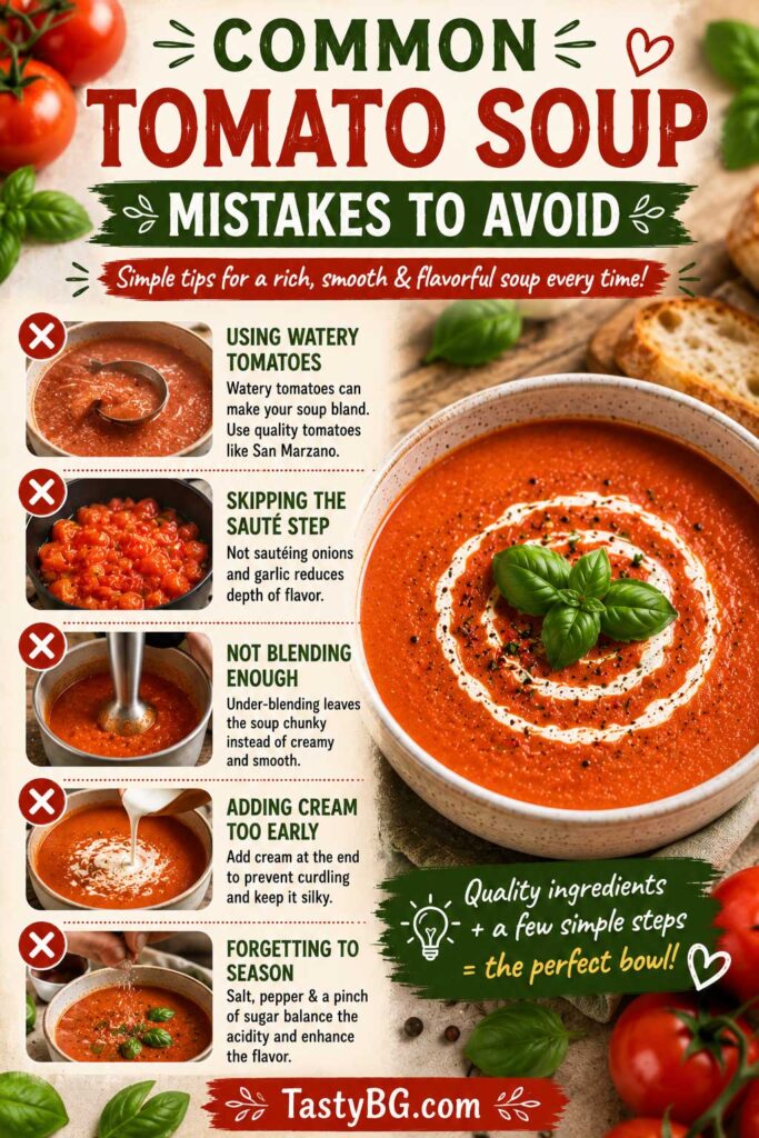 Common tomato soup mistakes to avoid
