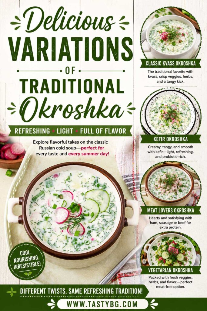 Delicious Variations of classic okroshka recipe