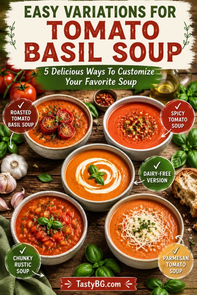 Easy Variations for Tomato Basil Soup recipe