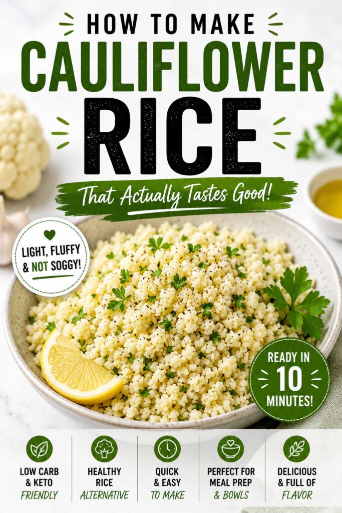 How to make cauliflower rice recipe