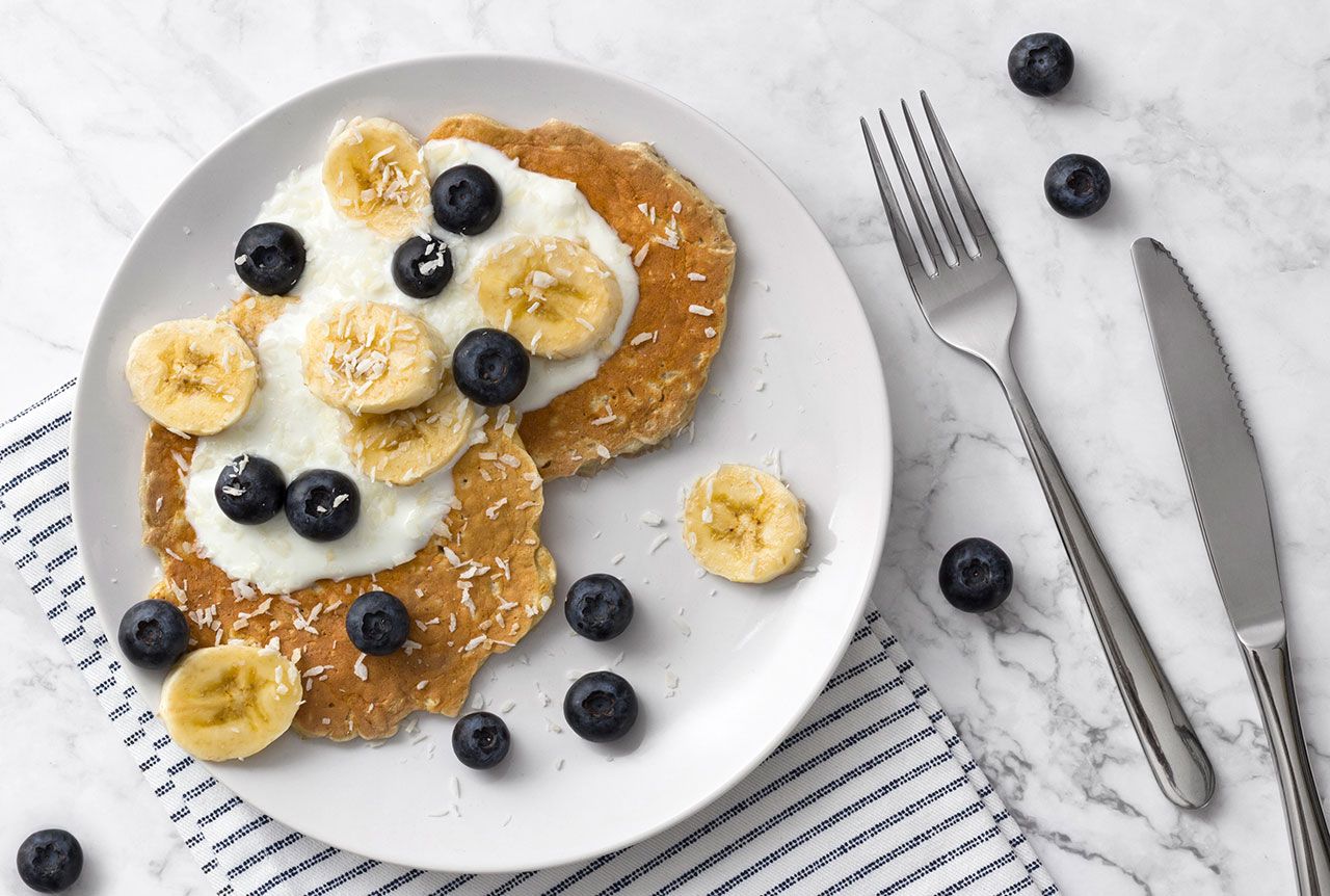 Healthy Oat and Yogurt Pancakes