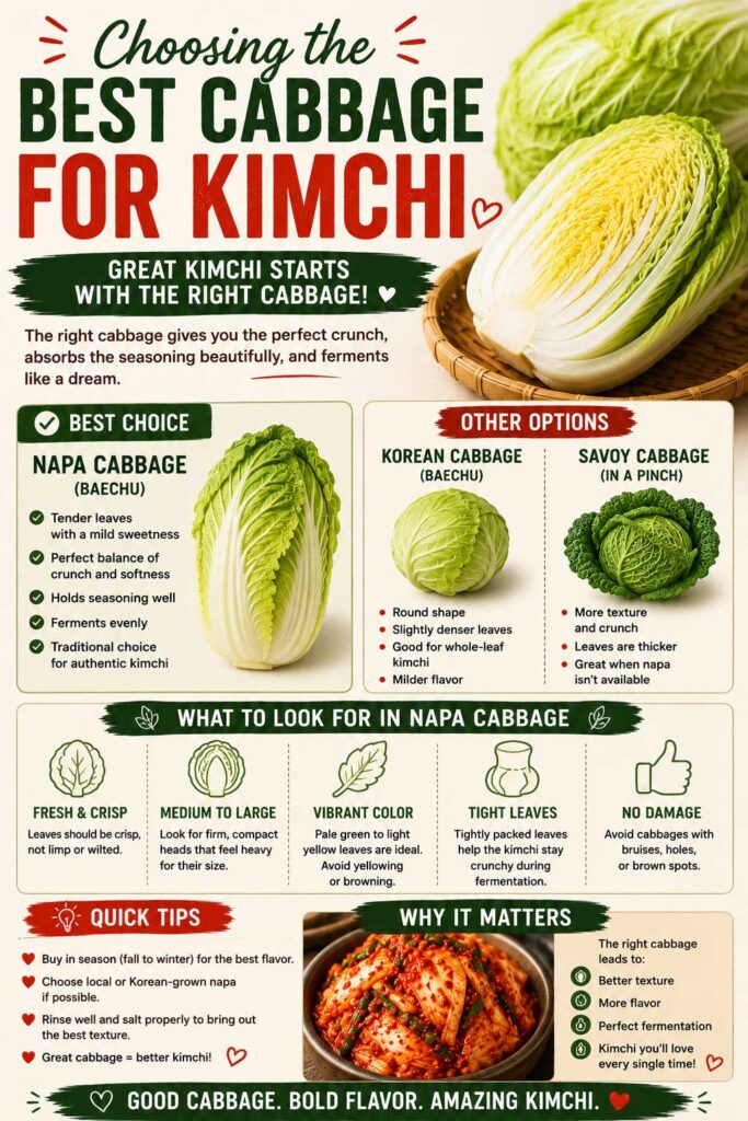 Choosing The Best Cabbage For Kimchi recipe
