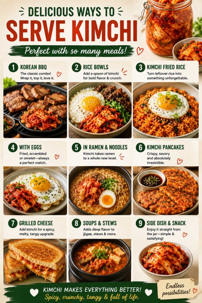 Korean kimchi recipe serving ideas and inspiration