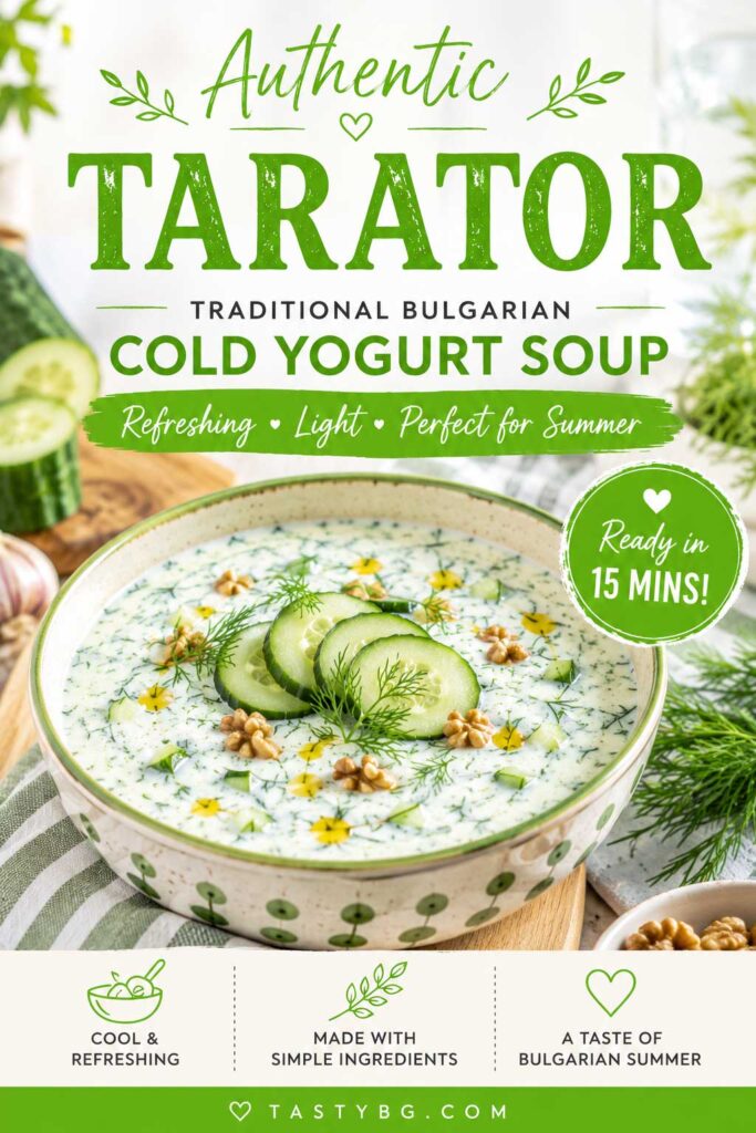 Bulgarian cold soup Authentic Tarator recipe