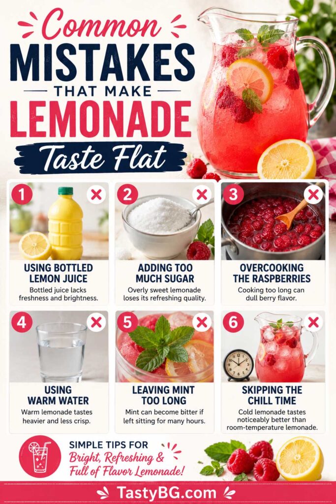 Common lemonade mistakes to avoid for lemonade with fresh mint