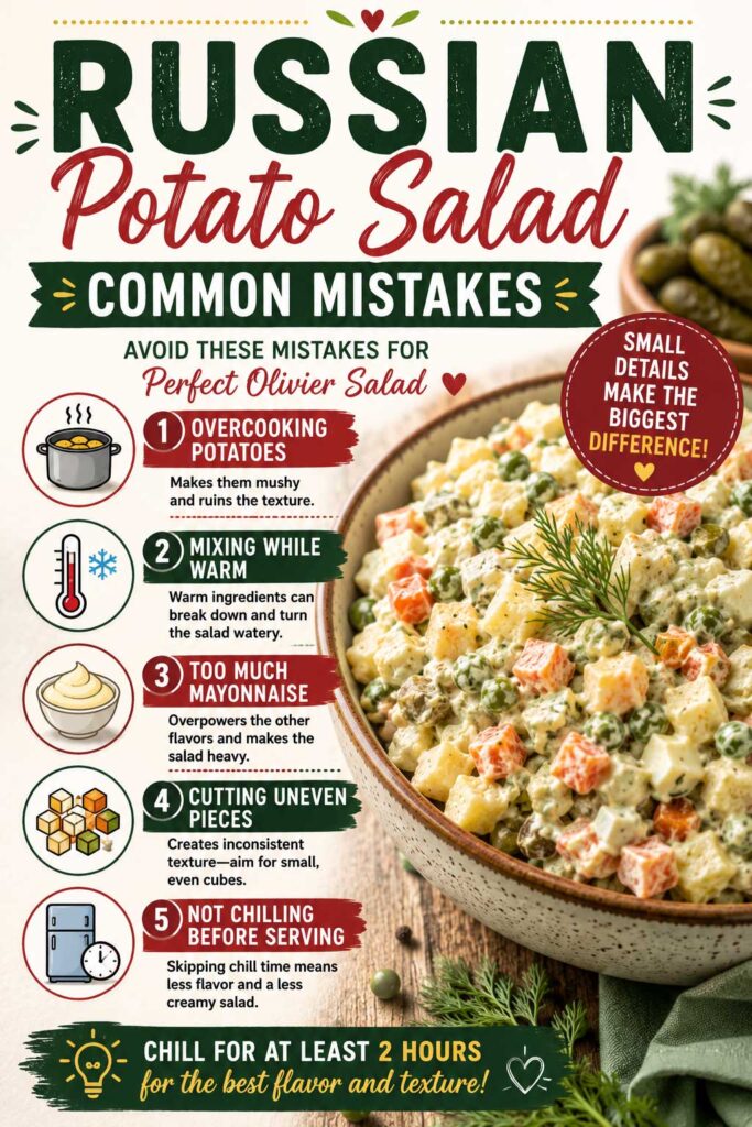 Common mistakes in Russian potato salad