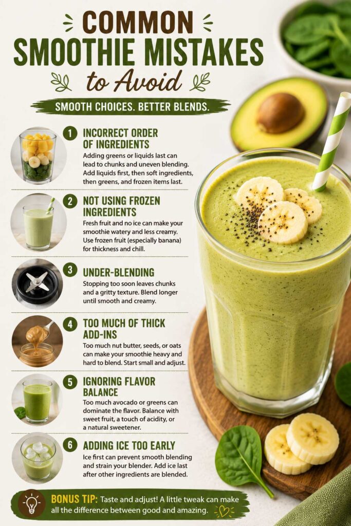 Common smoothie mistakes to avoid