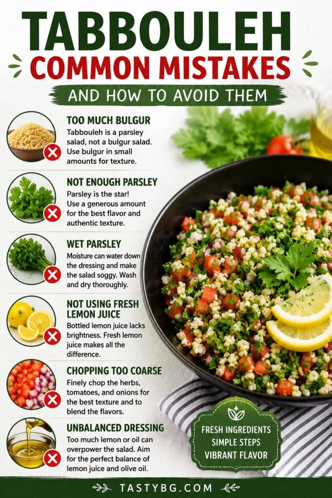 Common tabbouleh mistakes and fixes healthy Mediterranean salad