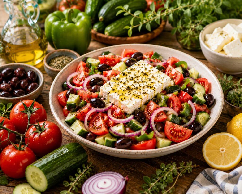Greek cucumber tomato salad recipe