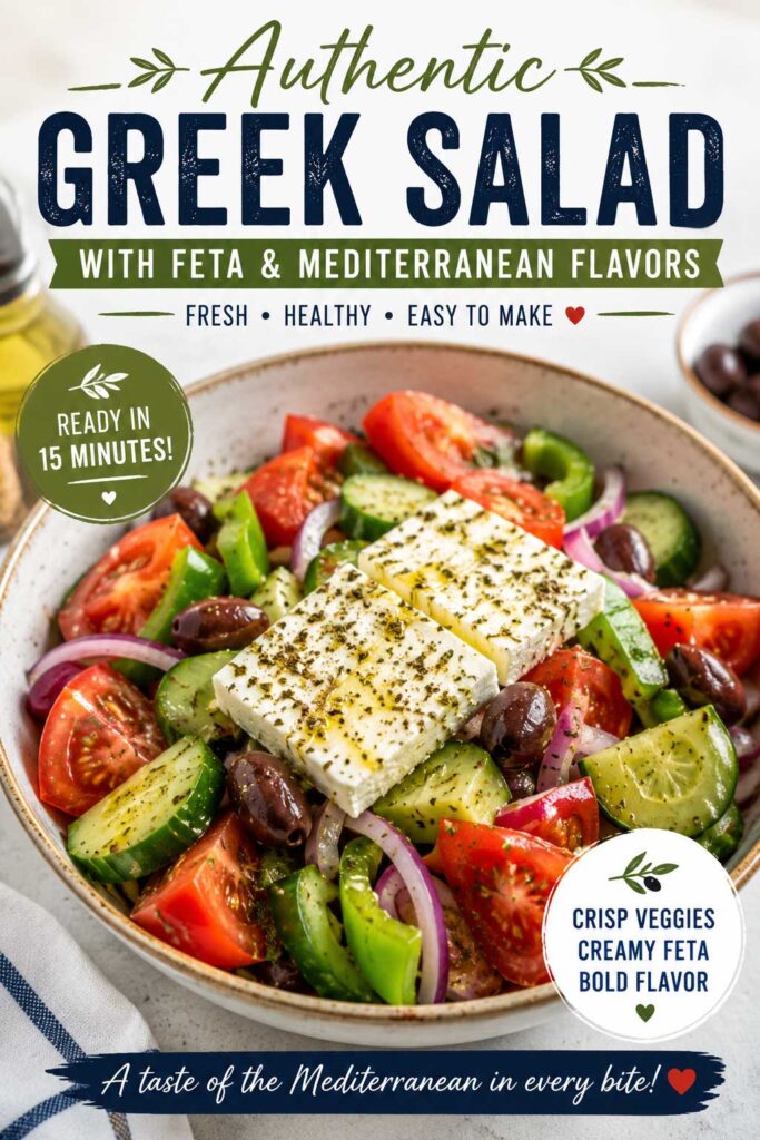 Greek salad with fresh Mediterranean flavors