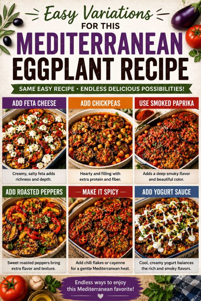 Mediterranean eggplant with tomatoes and paprika recipe Variations 
