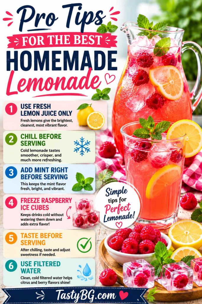 Pro tips for the best raspberry lemonade with fresh mint recipe