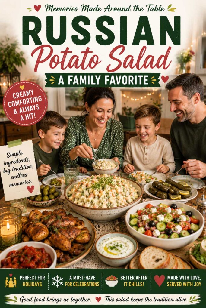 Russian creamy potato salad recipe loved by everyone