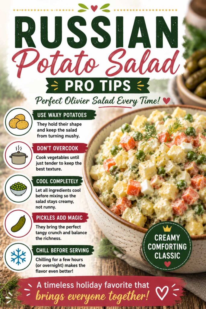 Russian potato salad recipe tips