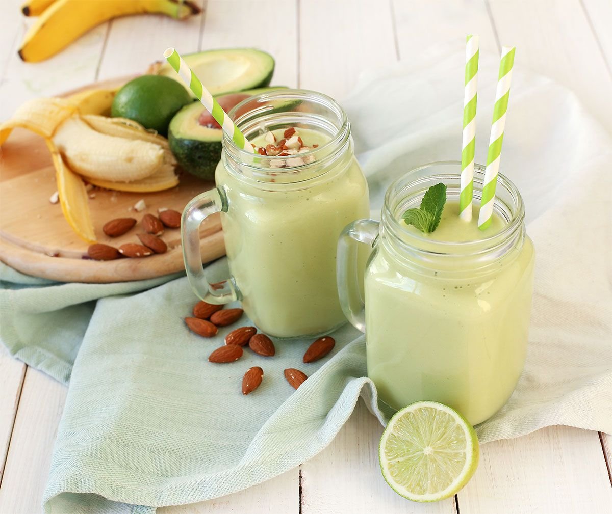 Smoothie with avocado and banana