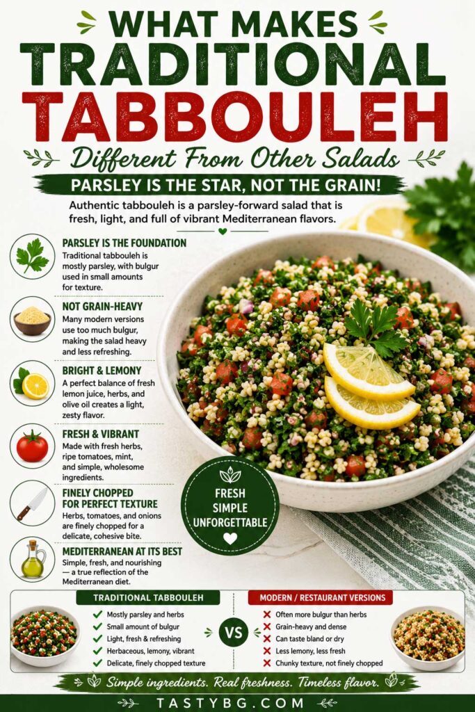 What Makes Traditional Tabbouleh Different From Other Salads