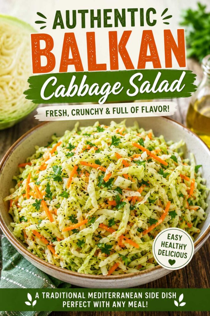Authentic Balkan cabbage salad recipe