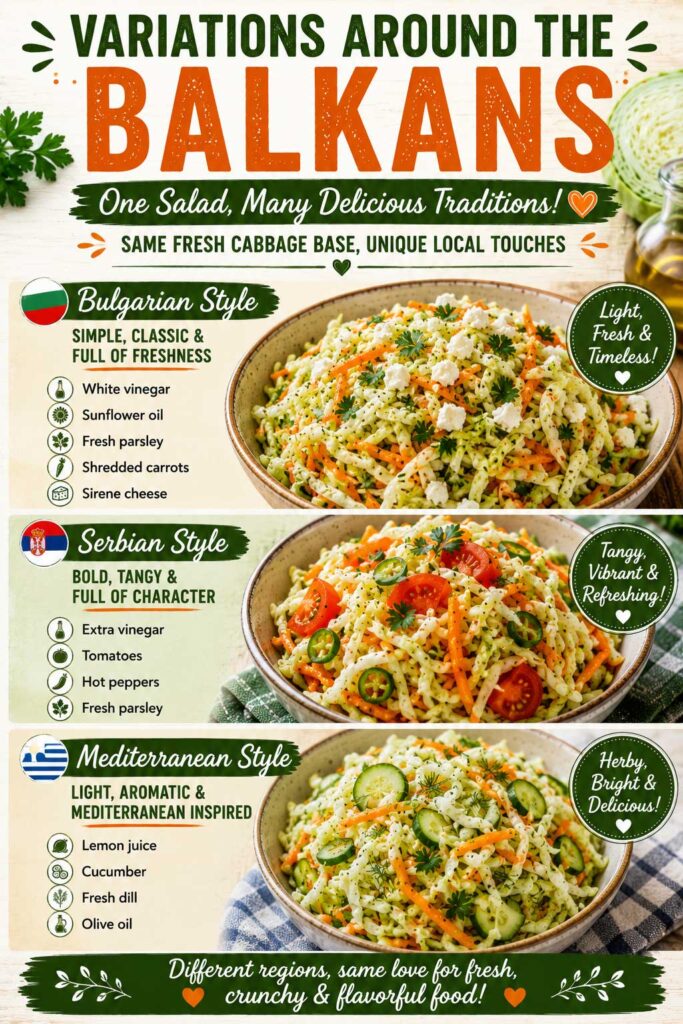 Balkan salad recipe Variations Around the Balkans
