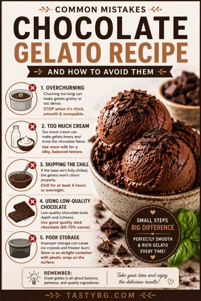 Chocolate gelato recipe mistakes to avoid tips