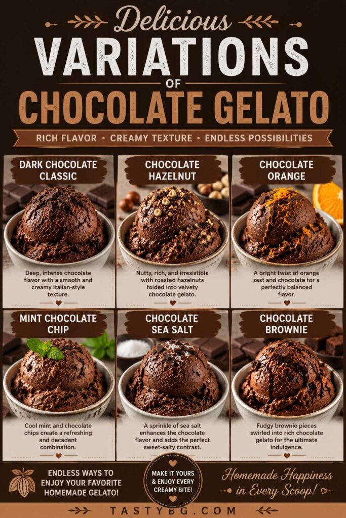 Delicious Variations of Chocolate Gelato