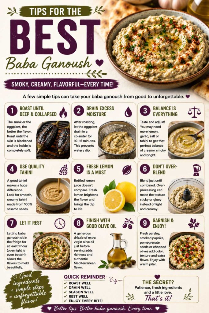Pro Tips for the Best Baba Ganoush Mediterranean dip