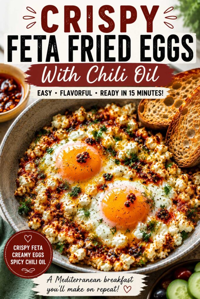 Balkan Crispy Feta Fried Eggs With Chili Oil Recipe