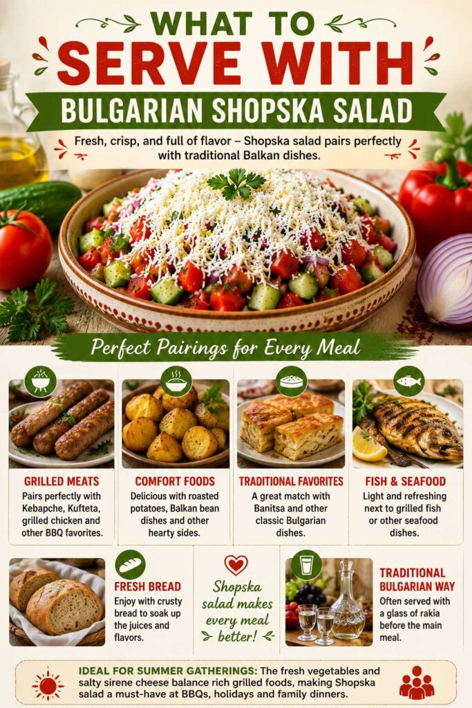 What to serve with Shopska salad recipe