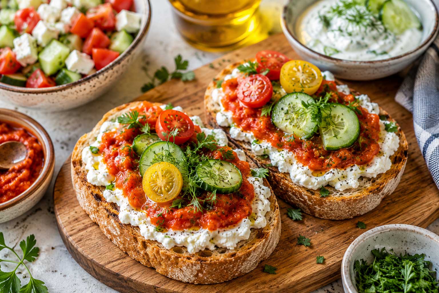 lutenitsa cottage cheese toast recipe