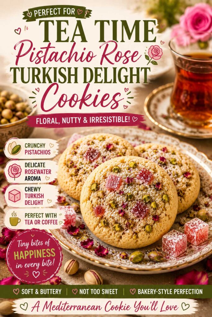 Pistachio Rose Turkish Delight Cookies pairing