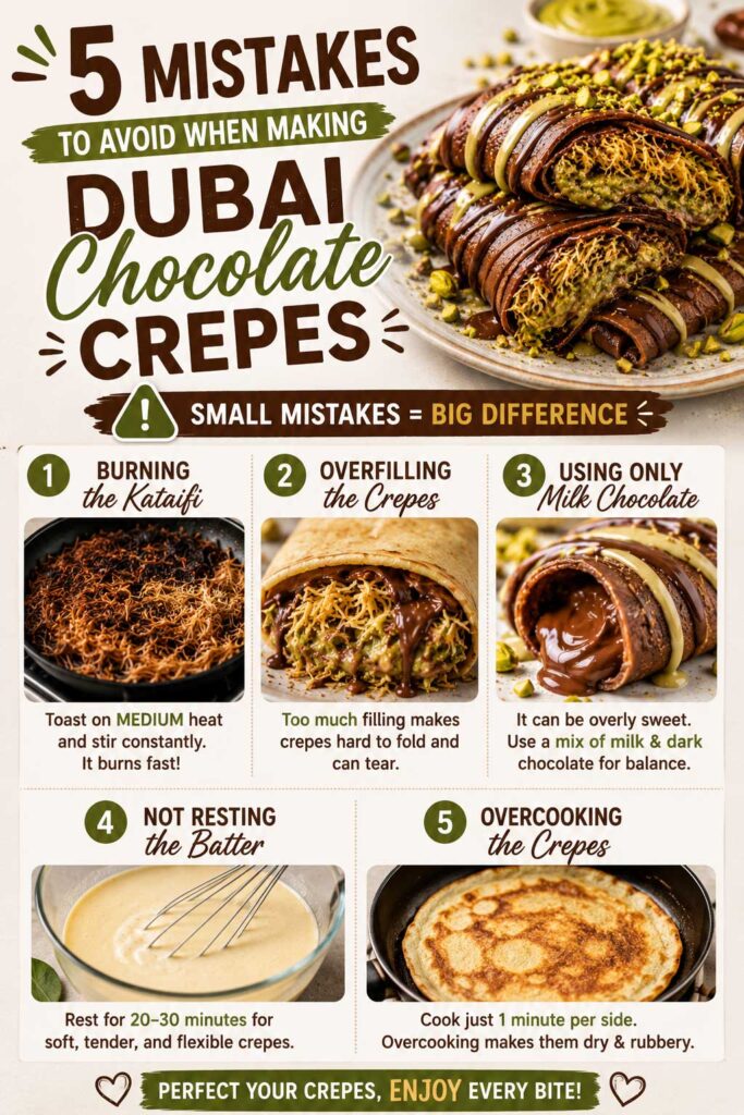 Common Mistakes To Avoid for pistachio chocolate crepes