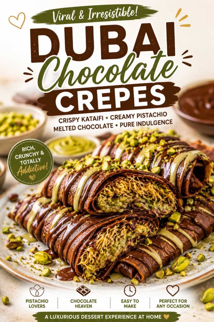 pistachio chocolate crepes recipe