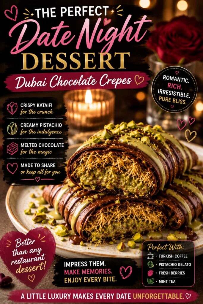 pistachio cream crepes crispy kataifi dessert