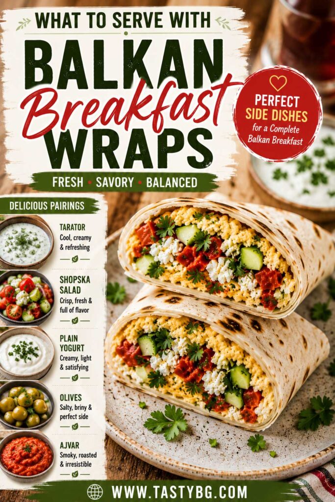 Balkan breakfast wraps and pairings