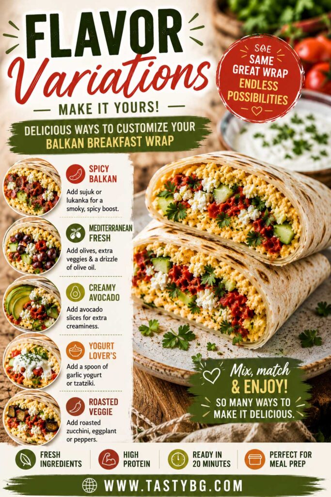Delicious Balkan breakfast wrap variations recipes