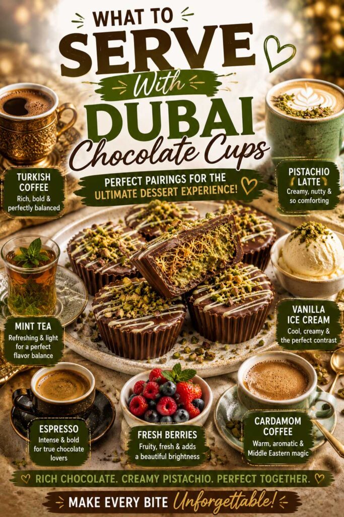 Perfect pairings for Dubai chocolate cups