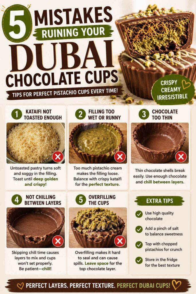 avoid mistakes for pistachio chocolate cups cream dessert