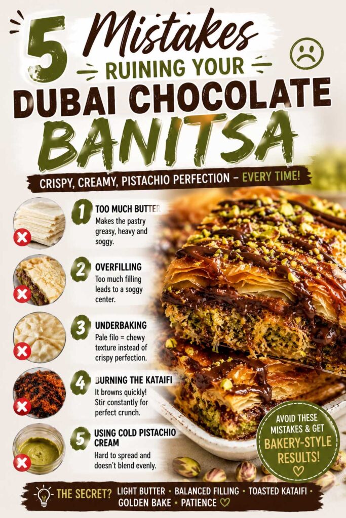 Avoid common mistakes for perfect Chocolate pistachio banitsa