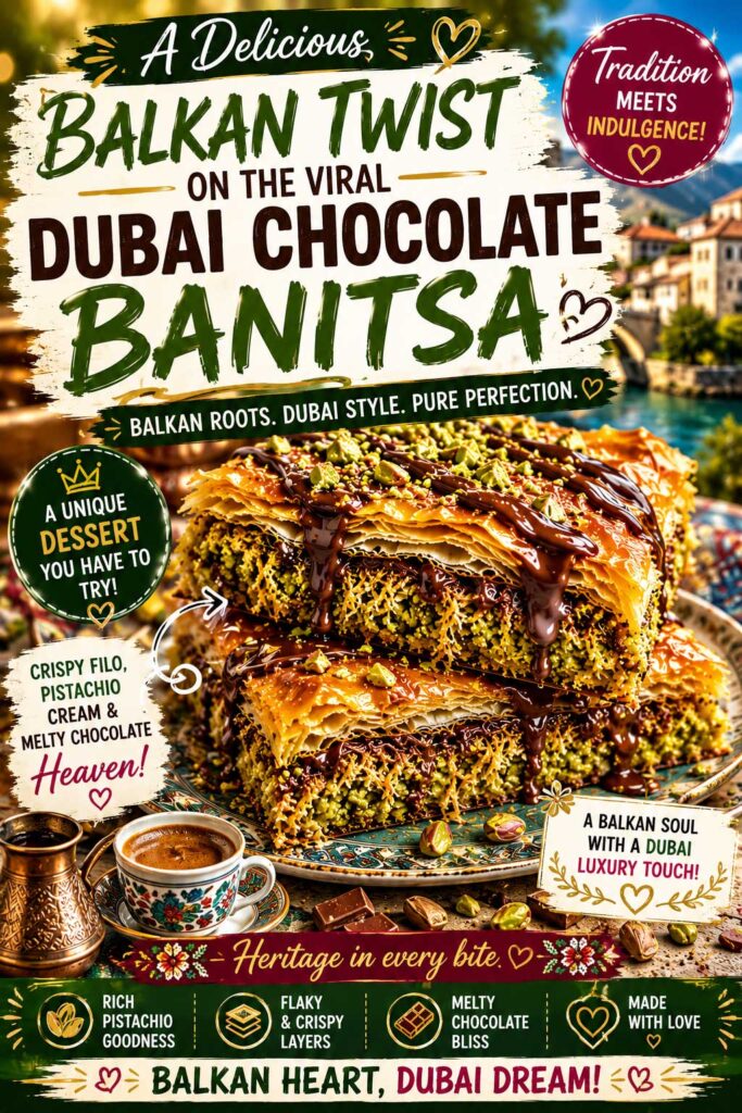 Balkan Pistachio Chocolate Banitsa recipe