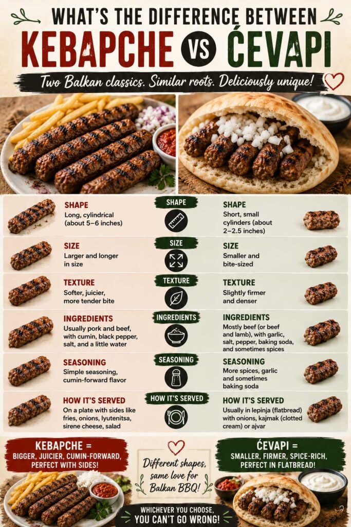 Difference Between Kebapche and Ćevapi