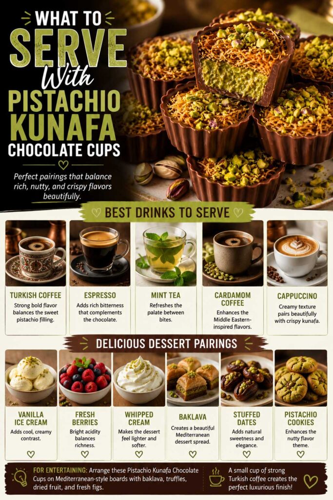 What To Serve With Pistachio Kunafa Chocolate Cups recipe