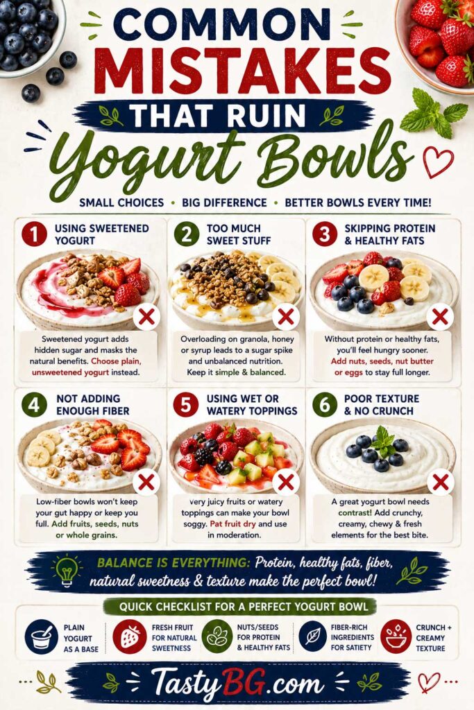 Common Mistakes when  making balkan yogurt bowl