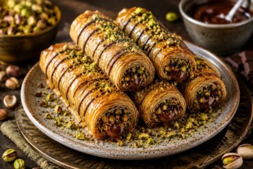 Dubai Chocolate Baklava Rolls Recipe
