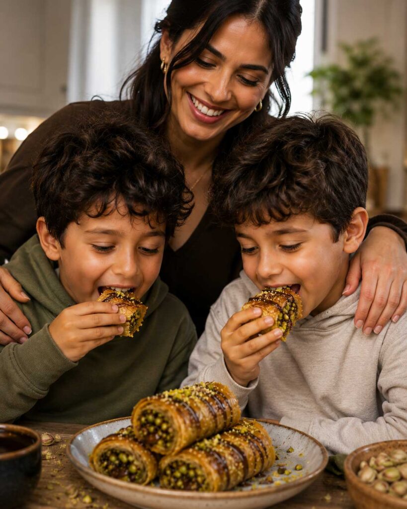 How to store Dubai chocolate baklava rolls