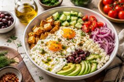 high protein balkan breakfast bowl recipe