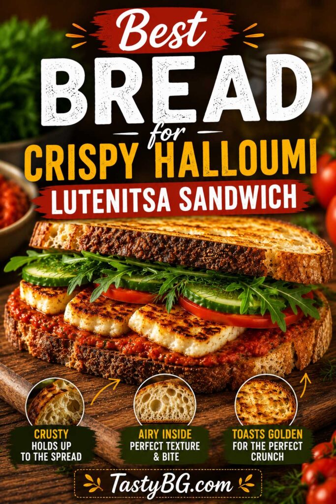 Best Bread for Crispy Halloumi Lutenitsa Sandwich