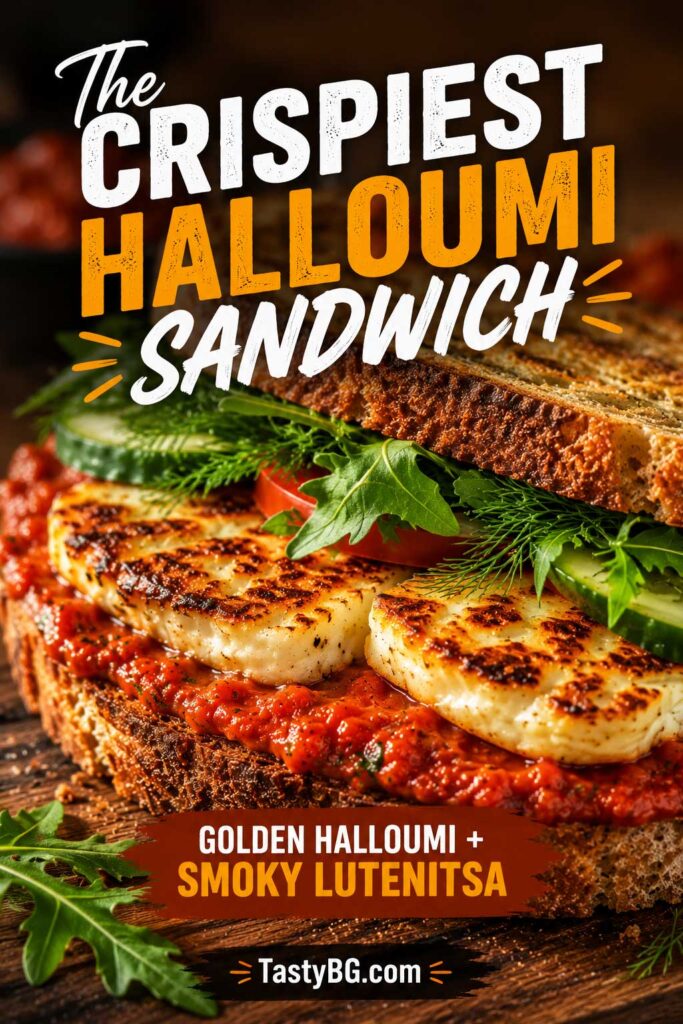 Crispy halloumi sandwich perfection